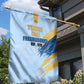 Prince Hall Freemasonry Garden Flag Vintage Brush Stroke Masonic Blue Gold Graphic