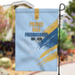 Prince Hall Freemasonry Garden Flag Vintage Brush Stroke Masonic Blue Gold Graphic