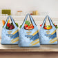 Prince Hall Freemasonry Grocery Bag Vintage Brush Stroke Masonic Blue Gold Graphic