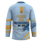 Prince Hall Freemasonry Hockey Jersey Vintage Brush Stroke Masonic Blue Gold Graphic
