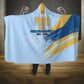 Prince Hall Freemasonry Hooded Blanket Vintage Brush Stroke Masonic Blue Gold Graphic