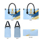 Prince Hall Freemasonry Leather Bag Vintage Brush Stroke Masonic Blue Gold Graphic