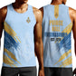 Prince Hall Freemasonry Men Tank Top Vintage Brush Stroke Masonic Blue Gold Graphic