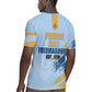 Prince Hall Freemasonry Rugby Jersey Vintage Brush Stroke Masonic Blue Gold Graphic