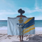 Prince Hall Freemasonry Sarong Vintage Brush Stroke Masonic Blue Gold Graphic