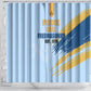 Prince Hall Freemasonry Shower Curtain Vintage Brush Stroke Masonic Blue Gold Graphic