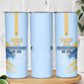 Prince Hall Freemasonry Skinny Tumbler Vintage Brush Stroke Masonic Blue Gold Graphic