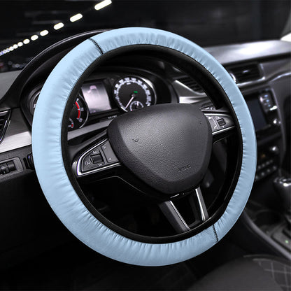 Prince Hall Freemasonry Steering Wheel Cover Vintage Brush Stroke Masonic Blue Gold Graphic
