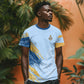 Prince Hall Freemasonry T shirt Vintage Brush Stroke Masonic Blue Gold Graphic