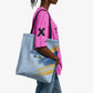 Prince Hall Freemasonry Tote Bag Vintage Brush Stroke Masonic Blue Gold Graphic