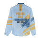 Prince Hall Freemasonry Women Casual Shirt Vintage Brush Stroke Masonic Blue Gold Graphic