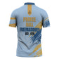 Prince Hall Freemasonry Zipper Polo Shirt Vintage Brush Stroke Masonic Blue Gold Graphic