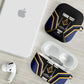 Personalized Prince Hall Freemasonry AirPods Case Royal Blue Gold Masonic Geometric Legacy Graphic