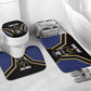 Personalized Prince Hall Freemasonry Bathroom Set Royal Blue Gold Masonic Geometric Legacy Graphic