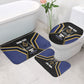Personalized Prince Hall Freemasonry Bathroom Set Royal Blue Gold Masonic Geometric Legacy Graphic