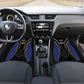 Personalized Prince Hall Freemasonry Car Mats Royal Blue Gold Masonic Geometric Legacy Graphic