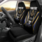 Personalized Prince Hall Freemasonry Car Seat Cover Royal Blue Gold Masonic Geometric Legacy Graphic
