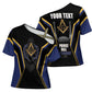 Personalized Prince Hall Freemasonry Cross Shoulder Shirt Royal Blue Gold Masonic Geometric Legacy Graphic
