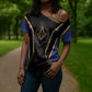 Personalized Prince Hall Freemasonry Cross Shoulder Shirt Royal Blue Gold Masonic Geometric Legacy Graphic
