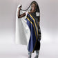 Personalized Prince Hall Freemasonry Hooded Blanket Royal Blue Gold Masonic Geometric Legacy Graphic