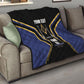 Personalized Prince Hall Freemasonry Quilt Royal Blue Gold Masonic Geometric Legacy Graphic