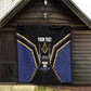 Personalized Prince Hall Freemasonry Quilt Royal Blue Gold Masonic Geometric Legacy Graphic