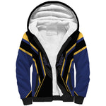 Personalized Prince Hall Freemasonry Sherpa Hoodie Royal Blue Gold Masonic Geometric Legacy Graphic