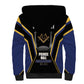 Personalized Prince Hall Freemasonry Sherpa Hoodie Royal Blue Gold Masonic Geometric Legacy Graphic
