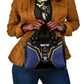 Personalized Prince Hall Freemasonry Shoulder Handbag Royal Blue Gold Masonic Geometric Legacy Graphic