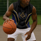 Personalized Prince Hall Freemasonry Sleeveless Hoodie Royal Blue Gold Masonic Geometric Legacy Graphic