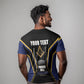 Personalized Prince Hall Freemasonry T shirt Royal Blue Gold Masonic Geometric Legacy Graphic