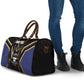 Personalized Prince Hall Freemasonry Travel Bag Royal Blue Gold Masonic Geometric Legacy Graphic