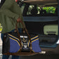 Personalized Prince Hall Freemasonry Travel Bag Royal Blue Gold Masonic Geometric Legacy Graphic
