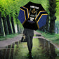Personalized Prince Hall Freemasonry Umbrella Royal Blue Gold Masonic Geometric Legacy Graphic