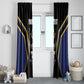Personalized Prince Hall Freemasonry Window Curtain Royal Blue Gold Masonic Geometric Legacy Graphic