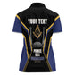 Personalized Prince Hall Freemasonry Women Polo Shirt Royal Blue Gold Masonic Geometric Legacy Graphic
