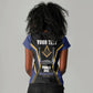 Personalized Prince Hall Freemasonry Women V-Neck T-Shirt Royal Blue Gold Masonic Geometric Legacy Graphic