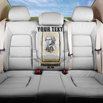 Personalized Prince Hall Freemasonry Back Car Seat Cover Masonic Square And Compass Vintage Gold Pillar Illustration