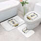 Personalized Prince Hall Freemasonry Bathroom Set Masonic Square And Compass Vintage Gold Pillar Illustration