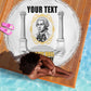 Personalized Prince Hall Freemasonry Beach Blanket Masonic Square And Compass Vintage Gold Pillar Illustration