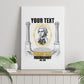 Personalized Prince Hall Freemasonry Canvas Wall Art Masonic Square And Compass Vintage Gold Pillar Illustration