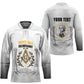 Personalized Prince Hall Freemasonry Hockey Jersey Masonic Square And Compass Vintage Gold Pillar Illustration