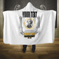 Personalized Prince Hall Freemasonry Hooded Blanket Masonic Square And Compass Vintage Gold Pillar Illustration