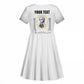 Personalized Prince Hall Freemasonry Kid Short Sleeve Dress Masonic Square And Compass Vintage Gold Pillar Illustration