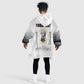Personalized Prince Hall Freemasonry Kid Wearable Blanket Hoodie Masonic Square And Compass Vintage Gold Pillar Illustration