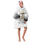 Personalized Prince Hall Freemasonry Kid Wearable Blanket Hoodie Masonic Square And Compass Vintage Gold Pillar Illustration