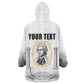 Personalized Prince Hall Freemasonry Kid Wearable Blanket Hoodie Masonic Square And Compass Vintage Gold Pillar Illustration