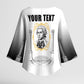 Personalized Prince Hall Freemasonry Kimono Sleeve Blouse Masonic Square And Compass Vintage Gold Pillar Illustration