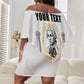 Personalized Prince Hall Freemasonry Off Shoulder Short Dress Masonic Square And Compass Vintage Gold Pillar Illustration