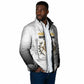 Personalized Prince Hall Freemasonry Padded Jacket Masonic Square And Compass Vintage Gold Pillar Illustration